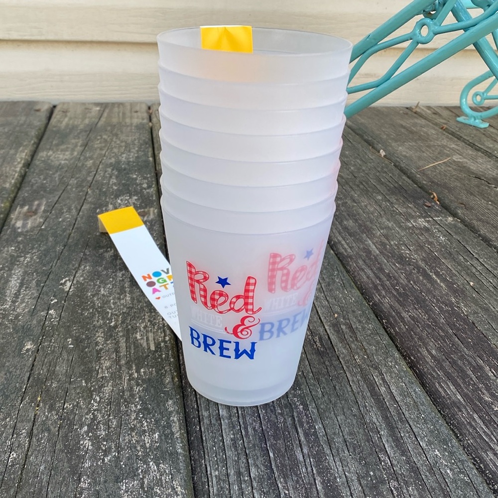 Novogratz outdoor patriotic 8 pack of cups